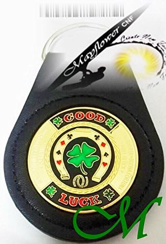 Mayflower CNF Good Luck Lottery Coin and Holder *Good Luck in 7 Language *I am so Lucky *I am so Good * Coin that Brings you Luck, Increase your Luck, Luck will Come in your way! Be a Winner!