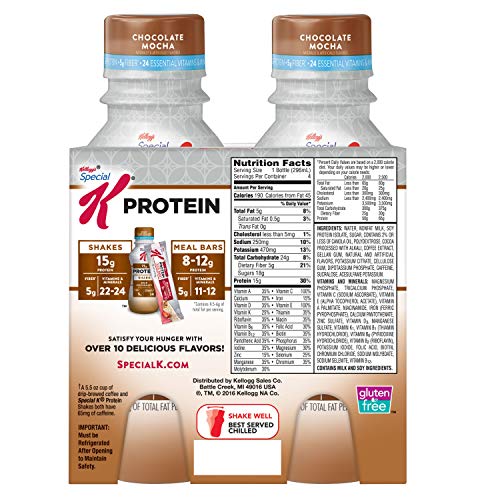 4 Kelloggs+Special+Protein+Chocolate+Bottles