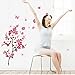 ANBER New Butterfly Cherry Blossom Flower Tree Branch Wall Decals Decor Kids Baby Stickers