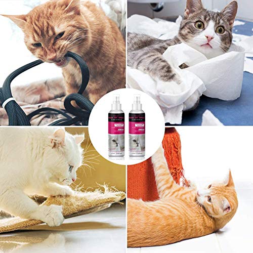 2 Bottle Cat Scratch Deterrent Spray, Cat Repellent Indoor Furniture