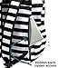 SavvyMami Striped Diaper Bag Backpack for Mom - Bags for Stylish Moms – Large Black and White Striped Backpack Diaper Bag with Changing Pad and Wipes Case and Stroller Straps for Women Baby Bag