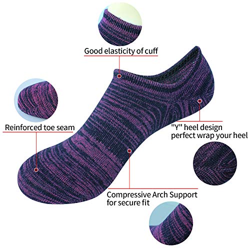 BIOAUM 10 Pairs No Show Socks for Women and Men Cotton Low Cut Anti-Slid Socks