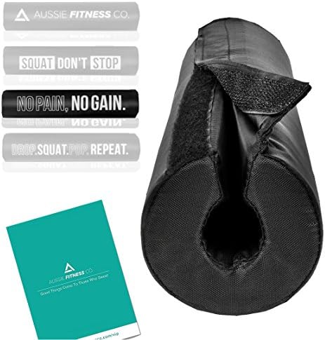 Premium Air Pocket Technology(TM) Foam Barbell Squat Pad For Cushioned Neck &amp; Shoulder Pain Relief When Lifting Weights With Olympic or Standard Bars