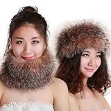 FURTALK Newest Fashion Genuine Fox Fur Women Headband Winter Wrap Cap