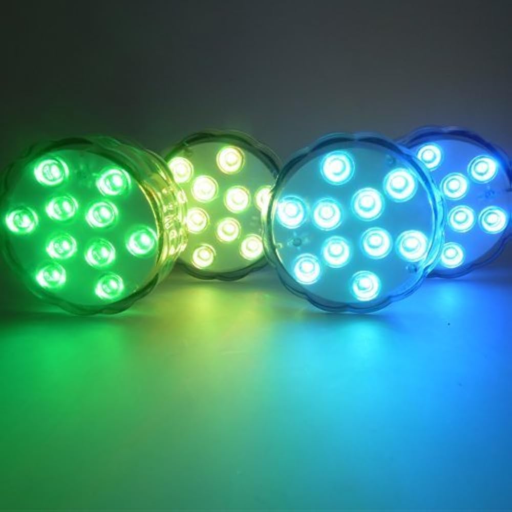 Submersible LED Lights, Waterproof Multi Color Underwater Remote