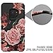 RabeMall Samsung Galaxy S9 Case Unique Pretty Flowers for Girls/Women Anti-Fingerprint Three Layer High Impact Resistant Hybrid Shockproof Protective Cover,Floral Black