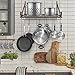 Sorbus Pots and Pan Rack — Decorative Wall Mounted Storage Hanging Rack — Multipurpose Wrought-Iron shelf Organizer for Kitchen Cookware, Utensils, Pans, Books, Bathroom (Wall Rack - Bronze)