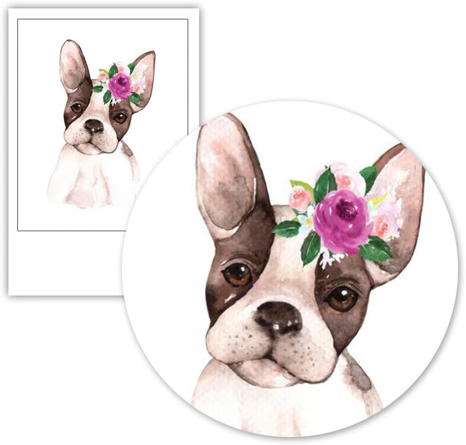 Gasfg Hund Und Blumen Druckbare Wand Kunst Tierdruck Madchen Raumdekoration Kindergarten Dekoration Kunst Poster Kinderzimmer 40x50cmkein Rahmen Amazon De Kuche Haushalt