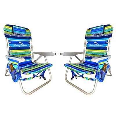 Tommy Bahama 2020 Multi Striped Backpack Beach Chairs with Large Storage Pouch 5100CvRqLsL