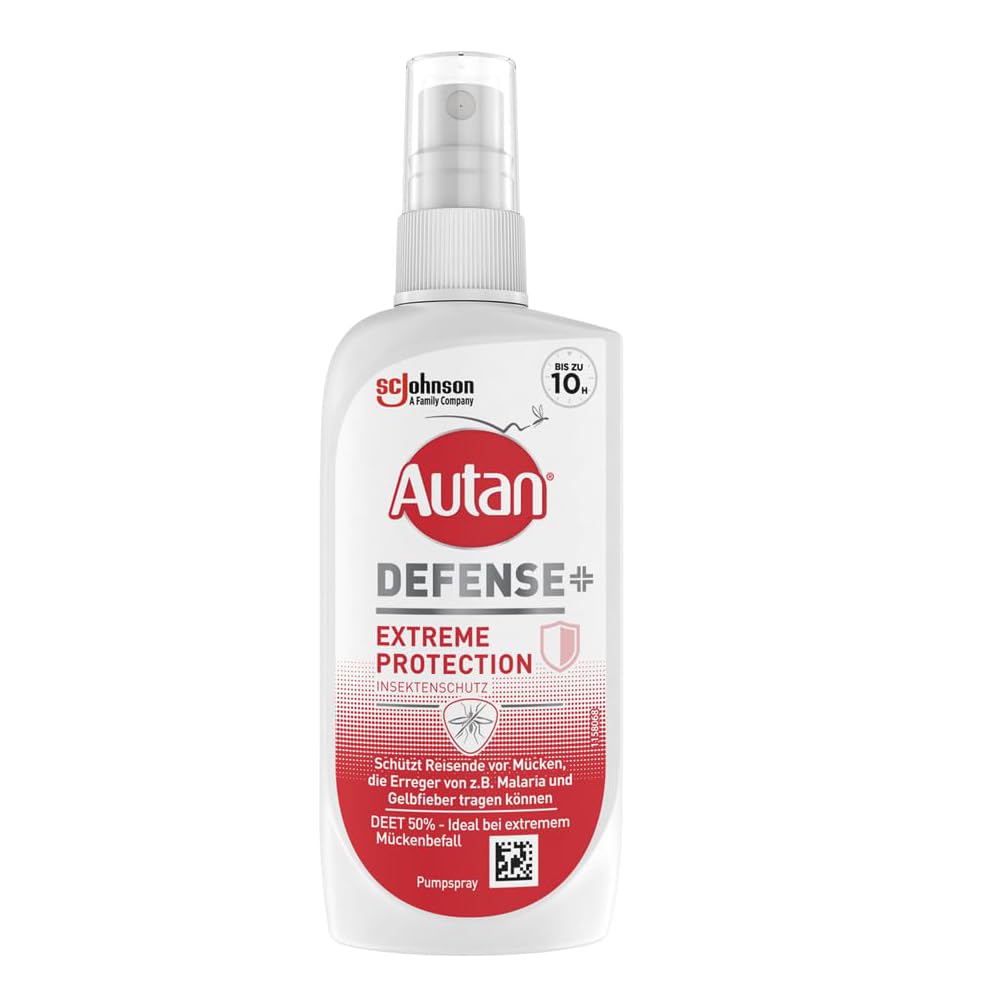 Autan Defense Extreme Protection Pumpspray, Insektenschutz mit 50 Prozent DEET, gut für Reisen in Gebiete mit extremem Mückenbefall, Travel Essentials, 1er Pack (1 x 100ml)