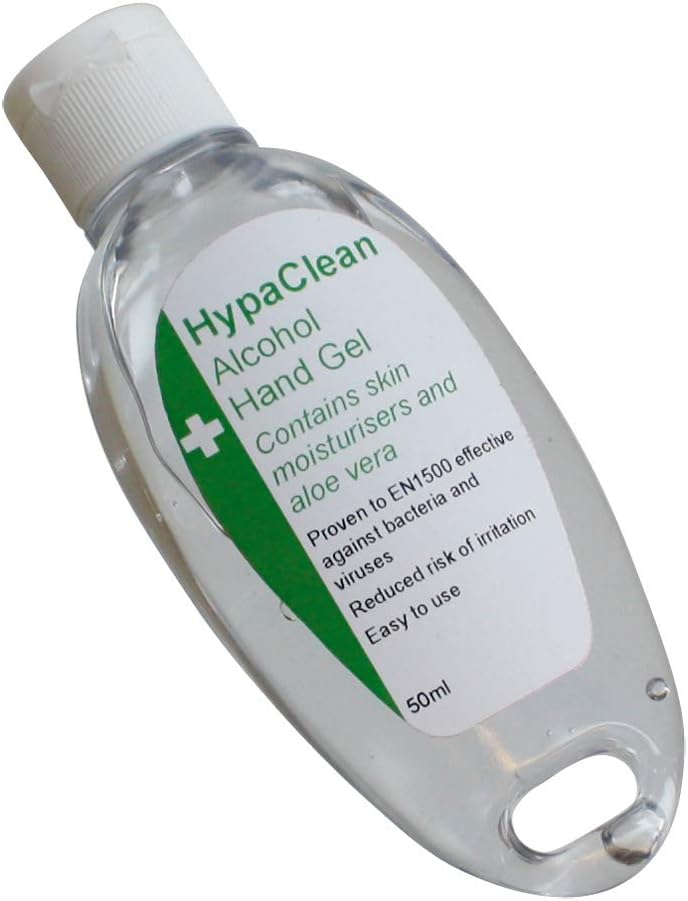 HypaClean Alcohol Hand Sanitiser Gel (50 ml) Travel Size