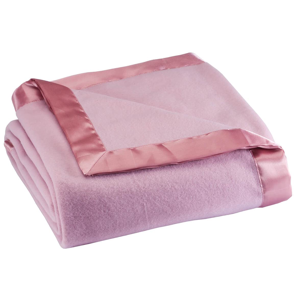 Photo 1 of OakRidge Satin Fleece Blanket, Full/Queen, Twin or King Size – 100% Polyester Lightweight Fabric, Rose