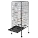 PETSJOY 58″ Large Bird Cage Parrot Cage for African Grey Senegal Parrots Sun Parakeets Green Cheeked Lovebirds Budgies Top Play Pet Bird Cage with Perch and Stand, 2 Doors 2 Feeders, Iron, Dark Graythumb 3