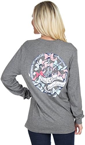 Lauren James L/S Tied And True Heather Grey XL Womens Shirt