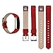 AK Bands Compatible with Fitbit Alta/Alta HR, Adjustable Comfortable Leather Wristbands Compatible for Fitbit Alta HR 2017/Fitbit Alta (Red)