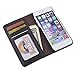 Eco-Fused Faux Leather Book Case Compatible with Apple iPhone 6 / 6S - Convenient Wallet Slots Inside – A Vintage Look for Your Modern Device