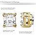ORAZIO 3 Pairs Stainless Steel Magnetic Stud Earrings for Womens Mens Non Piercing Cubic Zirconia 6mm