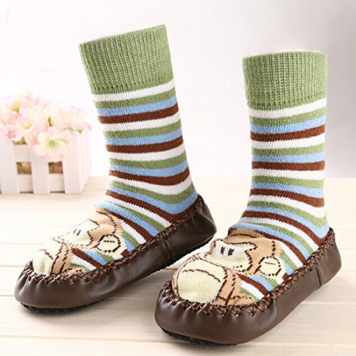 KF Baby Toddlers Boys Girls Non-Skid Slipper Socks Value Pack [3 Pairs] - Thumbnail 2