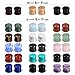 Evevil Wood Mixed Stone Ear Plugs Ear Gauges Double Flared Saddle Stretching Gauge Expander (18 Pairs/36 Pieces,00g-14mm)
