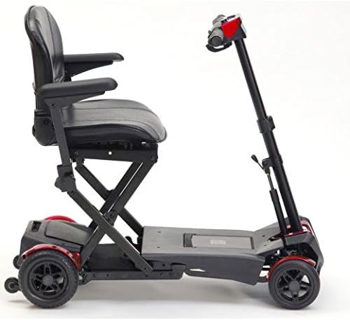 DRIVE DeVilbiss 4 Wheel Red Auto Folding Scooter - Image 3