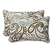 Pillow Perfect Paisley Indoor/Outdoor Accent Throw Pillow, Plush Fill, Weather, and Fade Resistant, Lumbar - 11.5