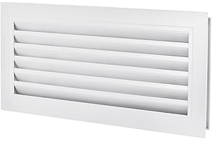 PATIKIL 20" x 8" Door Air Vent Cover Anodized Aluminum Alloy Grille Ventilation Guard Louver Cover for Cabinet Wardrobe Door,