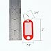 ILIKE 45 Pack Tough Plastic Key Tags Luggage ID Labels Keyring Keychain with Split Ring and White Label Window Assorted Colors
