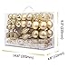 AMS 90ct Christmas Ball Assorted Pendants Shatterproof Tree Ornaments Seasonal Decorations in a Reusable Hand-Help Gift Box Ideal for Holiday and Party (Gold, 90ct)