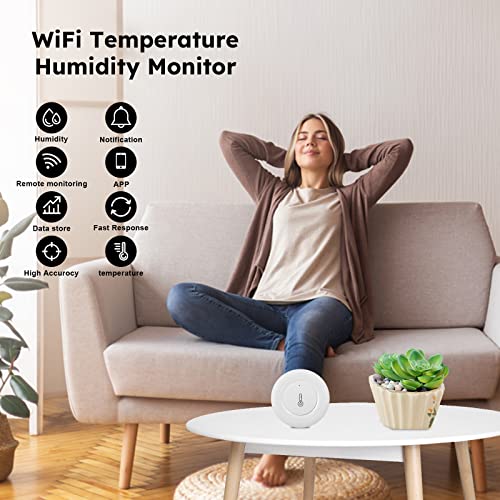 GRSICO WiFi Temperature Humidity Monitor Sensor, Wireless Digital