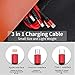 SIQIWO 3 in 1 USB Charging Cable, Multi Fast Charger Cord Connector with Phone/Type C/Micro USB Port Adapter Charge, Compatible with Phone/Samsung Galaxy/Google Pixel/LG/HTC/Sony(2Pack/4FT)