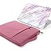 GMYLE MacBook Air 13 Inch Case A1466 A1369 Old Version 2010 2017 and 13 13.3 Inch Handle Carrying Sleeve Bag 2 in 1 Set (Pink Marble & Pink)