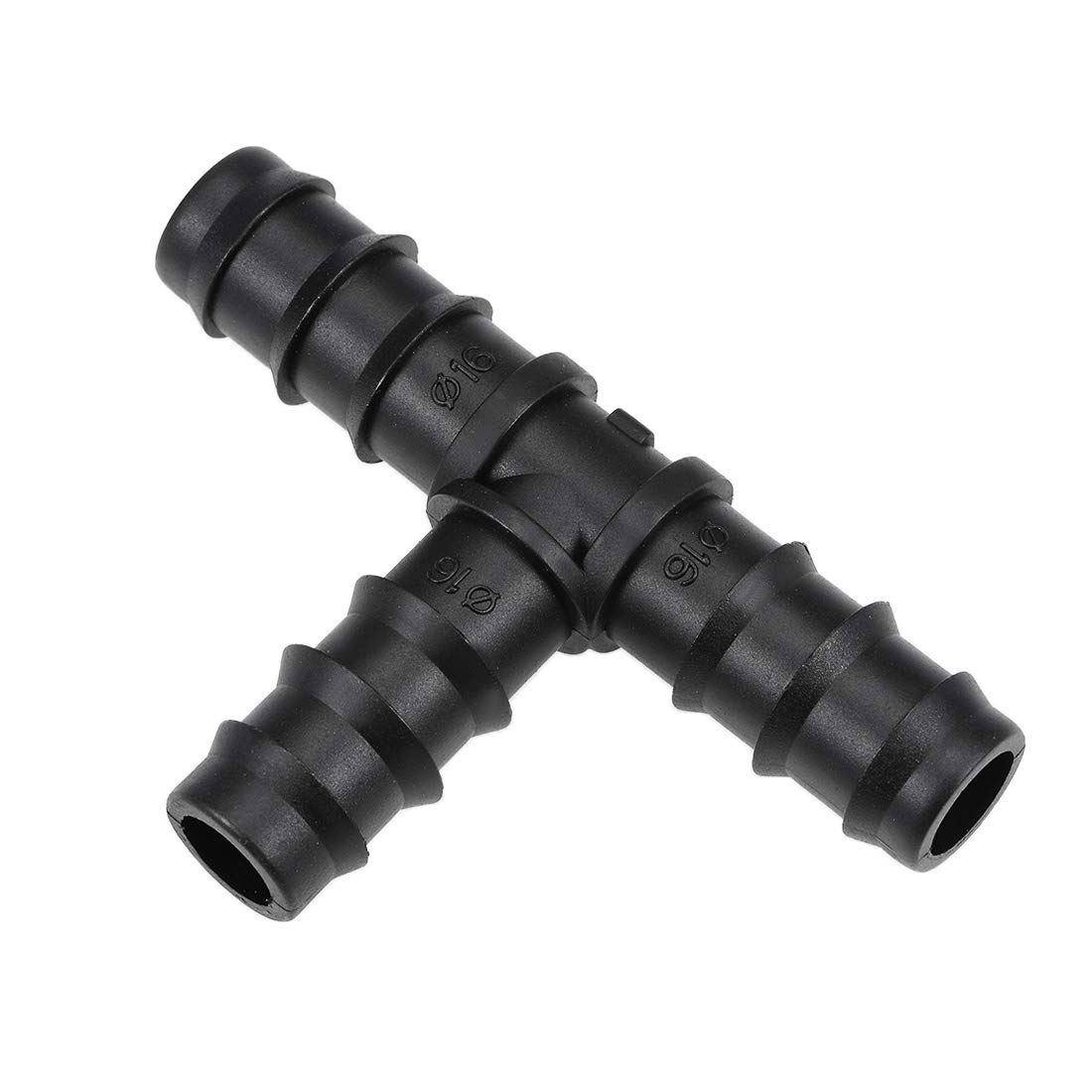 sourcing map Barb Drip Tee Pipe Connector 16PE Hose Fitting for Garden Agricultural Irrigation System, Plastic 10pcs