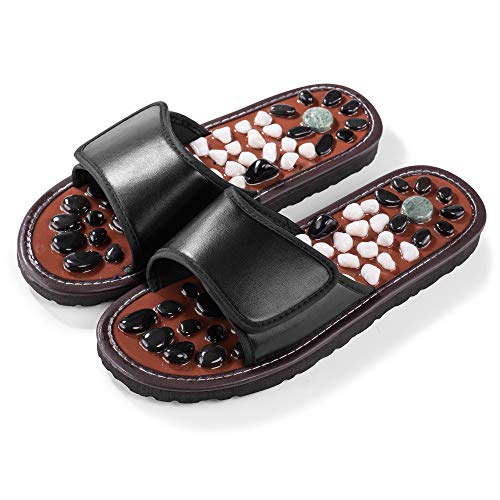BYRIVER Natural Stone Deep Tissue Acupressure Foot Massage Slippers Shoes Sandals Reflexology Massager Relive Arthritis… - Image 2