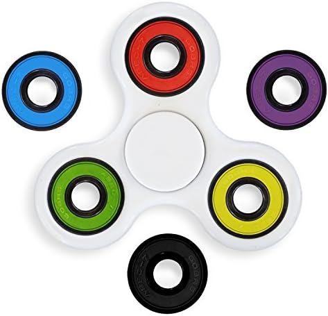 New Infinspin Fidget Spinner - 6 Customizable Color Bearings Anxiety Relief Toy Helps Relieve Stress &amp; Anxiety Promotes Focus &amp; Calm for ADD Autism ADHD
