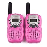 Towallmark(TM)2pcs Portable Wireless Walkie-talkie Set Eight Channel 2 Way Radio Intercom 5KM Travel Hot Pink