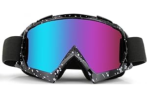 BEYISI Motorcycle Goggles Dirt Bike Goggles Motocross Goggles Windproof ATV Goggles Dustproof Racing GogglesScratch Resistant Ski Goggles Protective Safety Glasses PU Resin