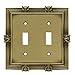 Franklin Brass 64470 Pineapple Double Toggle Switch Wall Plate/Switch Plate/Cover, Tumbled Antique Brass