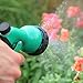 Planted Perfect Water Hose Nozzles - 7 Pattern Metal Garden Hose End Sprayer with Pistol Front Trigger and Flow Control Knob, Green