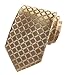 MENDENG Black Gold Striped Tie Woven Jacquard Silk Men's Suits Ties Necktie