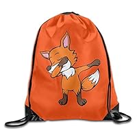 VIMUCIS Dabbing Fox Drawstring Backpack Rucksack Shoulder Bags Training Gym Sack For Man And Women