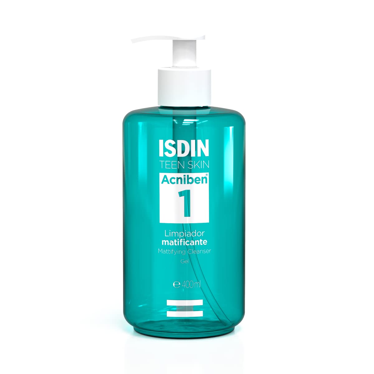 ISDIN Acniben Mattifying Cleanser, Deep Cleansing Gel for Oily Skin, 400 ml (Pack of 1)