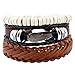 Leather Bracelet for Men Wrist Band Brown Rope Bracelet Bangle DALARAN