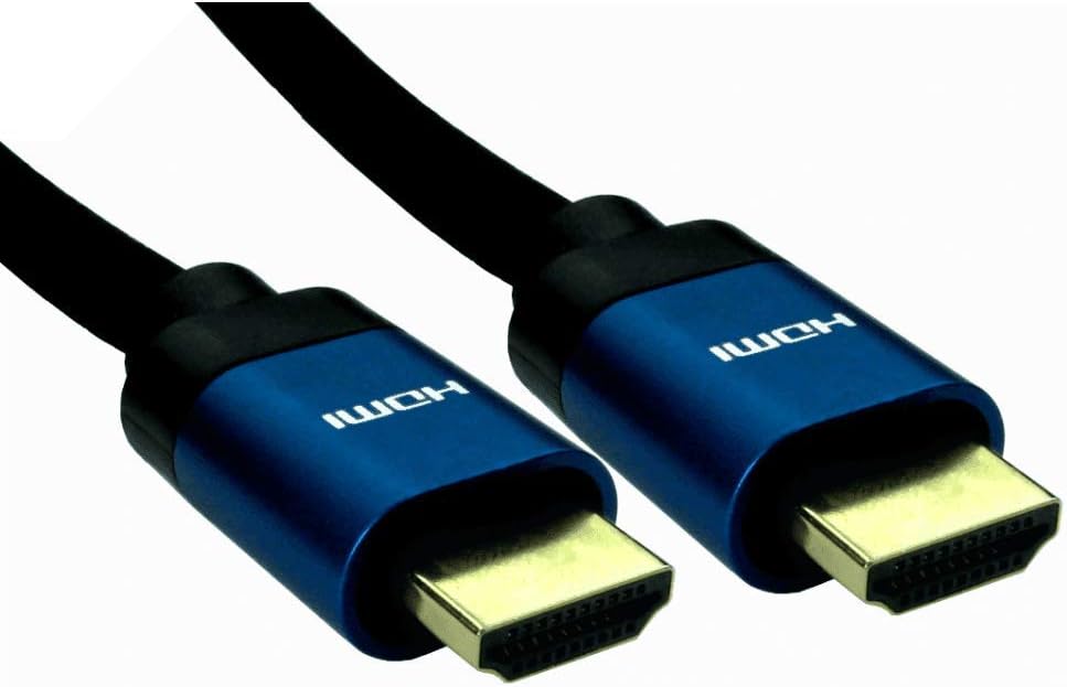 rhinocables Copper HDMI Cable - 8K / 60Hz 2.1 Ultra High-Speed Lead with HDR, Dolby Vision, eARC & VRR, 8K Blue, 5m