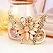 Jzcky Shzrp Pretty Butterfly Shape Crystal Rhinestone Keychain Key Chain Sparkling Key Ring Charm Purse Pendant Handbag Bag Decoration Holiday Gift