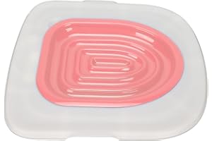 Ejoyous Cat Toilet Training Kit, Reusable Cat Toilet Trainer for Pet Cleaning, Universal Potty Training Toilet System Train Cat to Use Toilet (White Tray, 1 Inner Support)