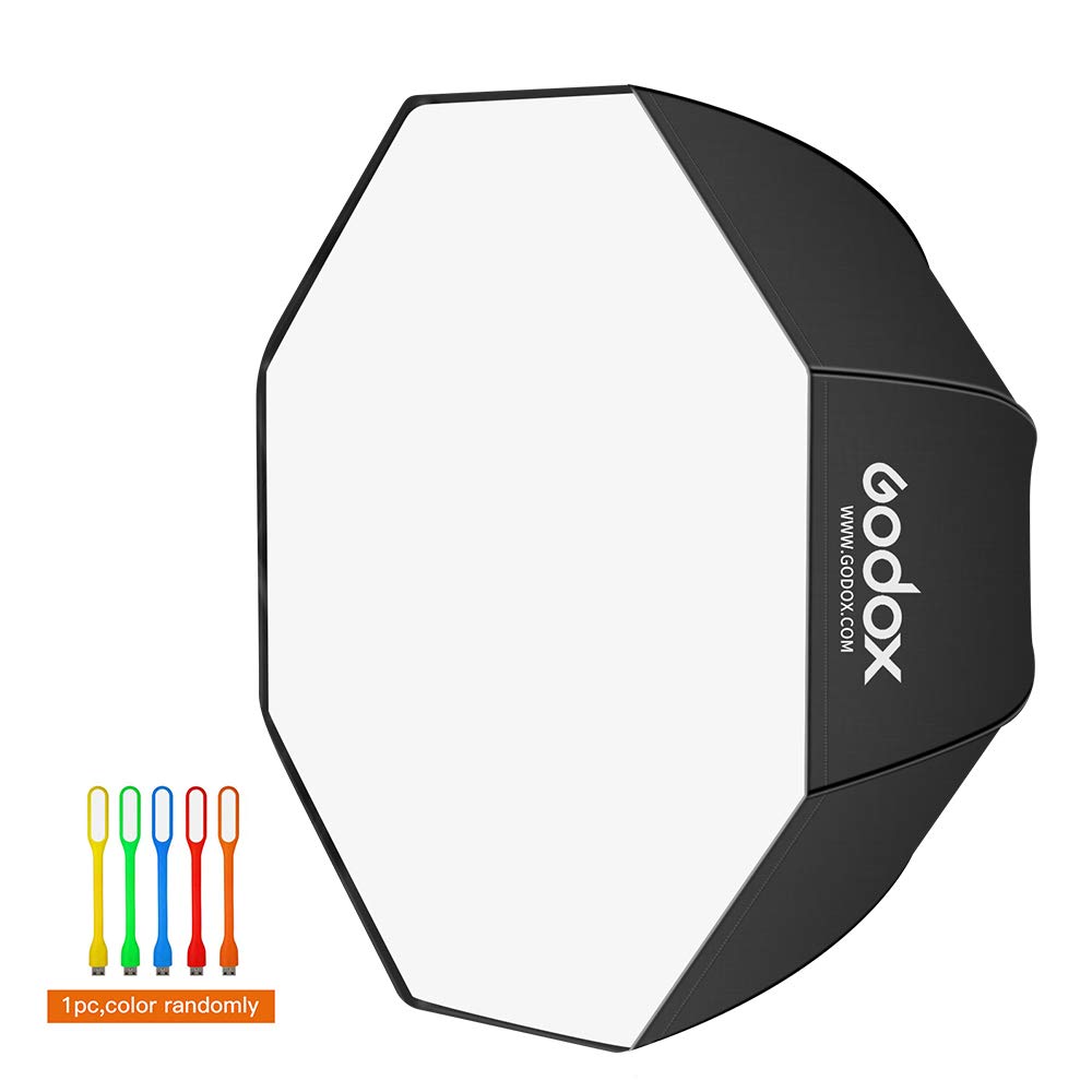 GODOX Softbox 120 cm Octagonal Softbox for Speedlite Flash Units, Octagon Softbox with Carry Bag for Photography, Video, Studio, Portrait, Product Photography