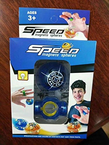 Milkhouse Finger Induction Magnetic Ball, Magnetospheres, Battle Game Stress Ball Magnetic Sphere Ball with Power Ring (Blue)