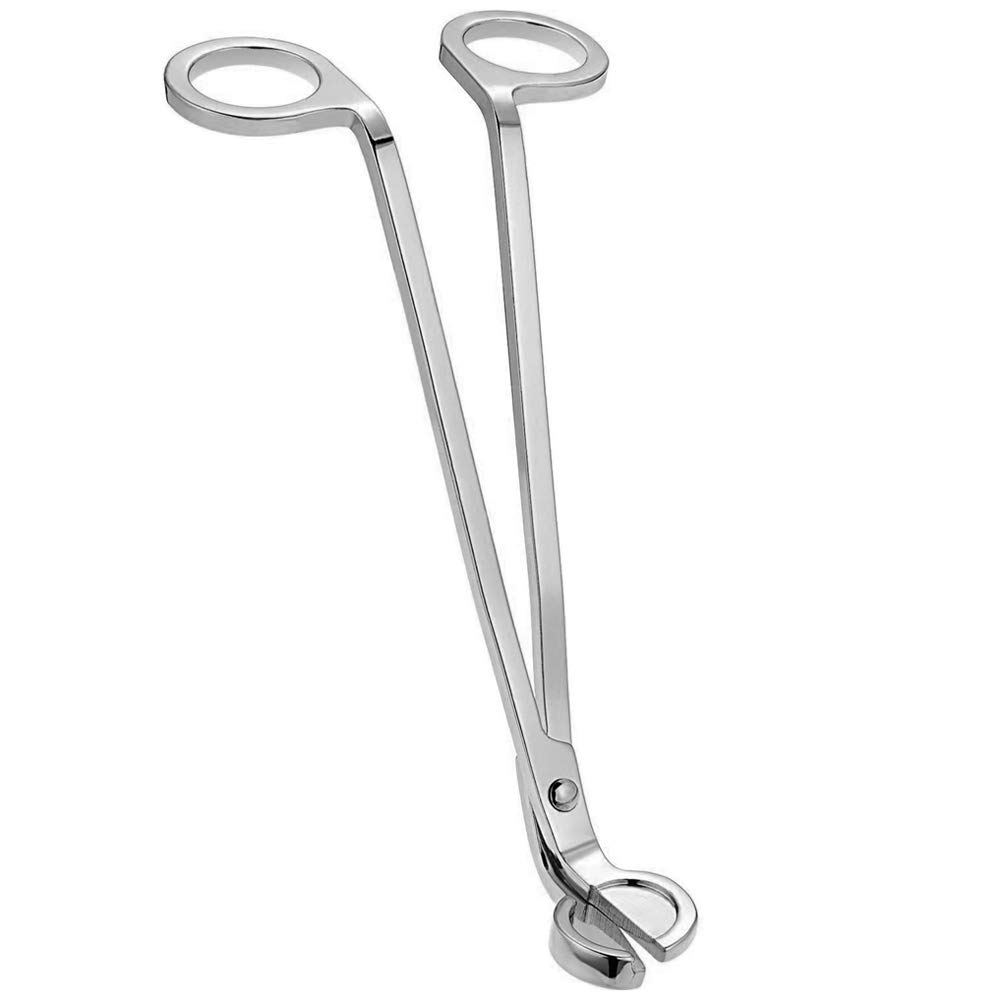 Ainkou Candle Wick Trimmer Stainless Steel Wick Clipper Cutter Oil Lamp Candle Accessories Trimmer Scissors Cutter - 7 Inch (Silver)