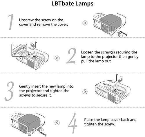 5J.J7L05.001 Original Quality Replaceable Lamp for Benq W1070 W1080st HT1075 HT1085st Projector Replacement Lamp Bulb, with Housing - Thumbnail 4