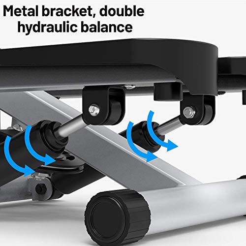 KENL-Stepper-Mini-Fitness-Stair-Stepper-Fitness-Cardio-Exercise-TrainerHeight-Adjustable-Stepper-Twisting-MachineStepper-Exercises-Equipment-Monitor-Resistance-BandsOrange